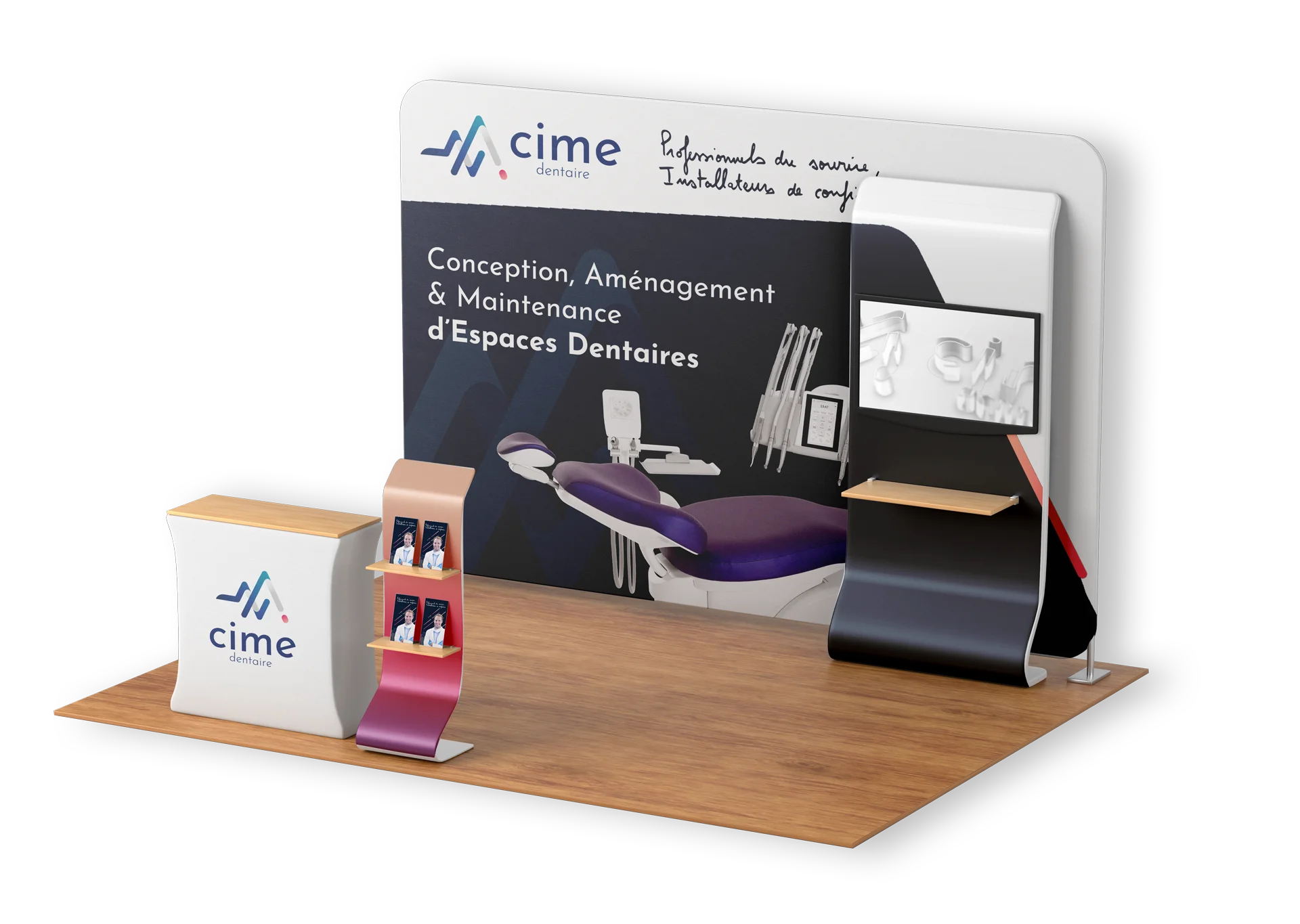 stand mockup cimedentaire